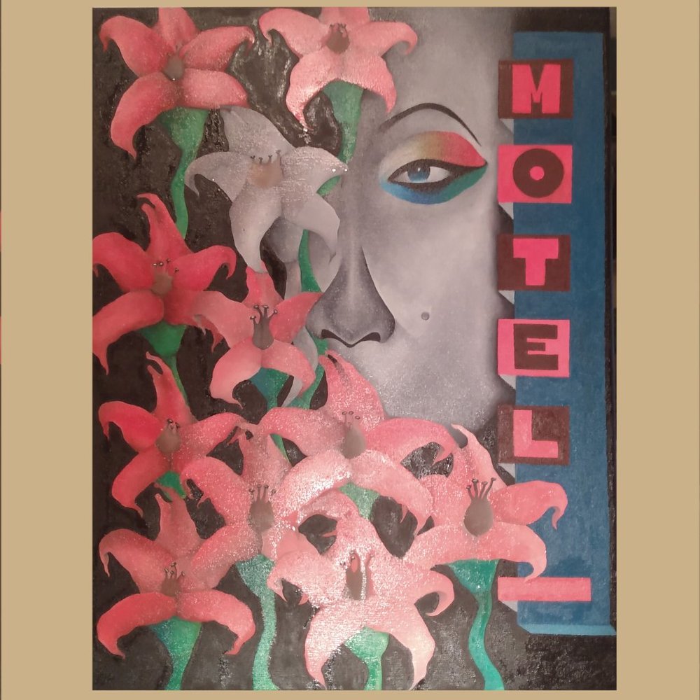Motel Original Oil Paint on Canvas 18 X 24